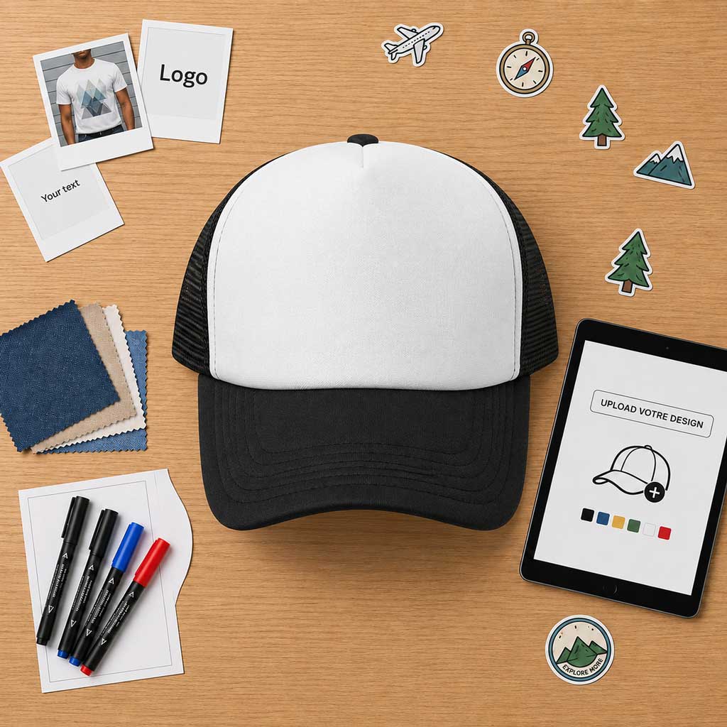 Casquette Américaine Vintage personnalisée | Logo, texte et image