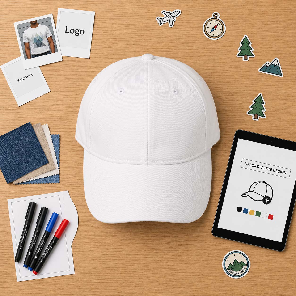 Casquette personnalisée photo & texte – Créez un accessoire unique